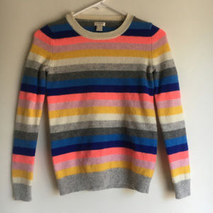 J. Crew Multi-colored Colorful Striped Sweater